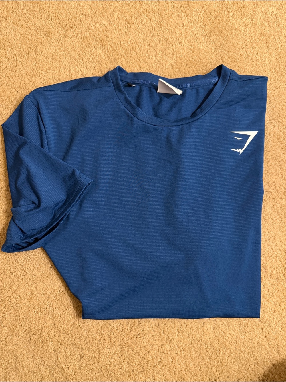 Gymshark Men’s Crew Tee - Blue with White Logo